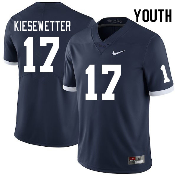 Youth #17 Karson Kiesewetter Penn State Nittany Lions College Football Jerseys Stitched Sale-Retro